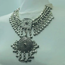 Load image into Gallery viewer, Antique Tribal Ethnic Silver Kuchi Necklace