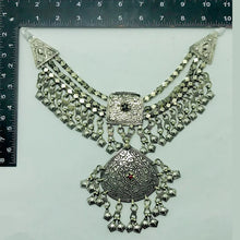 Load image into Gallery viewer, Antique Tribal Ethnic Silver Kuchi Necklace