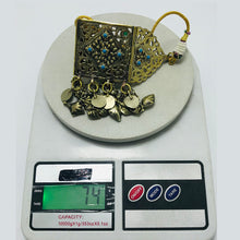 Load image into Gallery viewer, Antique German Silver Choker With Turquoise Beads