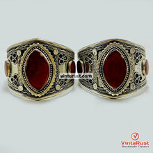 Load image into Gallery viewer, Antique Glass Stone Bracelet Boho Hand Cuff