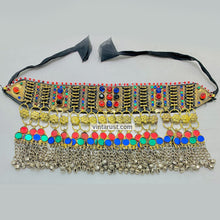 Load image into Gallery viewer, Antique Glass Stones and Bells Choker Necklace