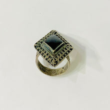 Load image into Gallery viewer, Antique Handmade Black Stone Ring