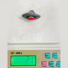 Load image into Gallery viewer, Antique Handmade Coral Stone Ring