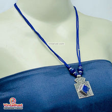 Load image into Gallery viewer, Antique Lapis Lazuli Stone Necklace Beaded Chain