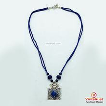 Load image into Gallery viewer, Antique Lapis Lazuli Stone Necklace Beaded Chain