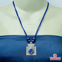 Load image into Gallery viewer, Antique Lapis Lazuli Stone Necklace Beaded Chain