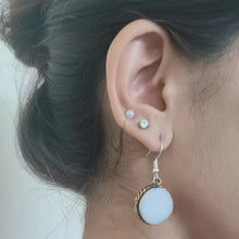 Load image into Gallery viewer, Antique Handmade White Gemstones Earrings