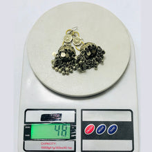 Load image into Gallery viewer, Antique Silver Dangle Jhumka Earrings