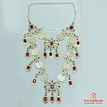 Load image into Gallery viewer, Antique Silver Handmade Kuchi Coin Necklace