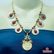Load image into Gallery viewer, Beaded Chain Coins Pendant Necklace