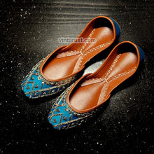 Load image into Gallery viewer, Beautiful Blue Handcrafted Ladies khussa