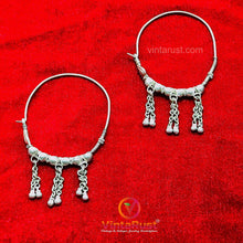 Load image into Gallery viewer, Big Vintage Hoop Earrings With Bells