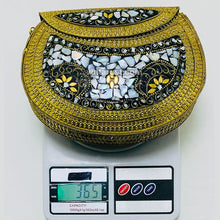 Load image into Gallery viewer, Black and Golden Bag With Golden Long Chain