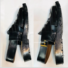 Load image into Gallery viewer, Black Handmade Stylish Premium Quality Sandals