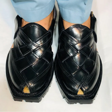 Load image into Gallery viewer, Black Handmade Stylish Premium Quality Sandals