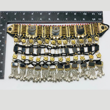 Load image into Gallery viewer, Black Layered Handmade Glass Stones Choker Necklace