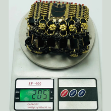 Load image into Gallery viewer, Black Layered Handmade Glass Stones Choker Necklace