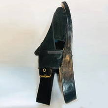 Load image into Gallery viewer, Black Suede Handmade Peshawari Chappal for Men