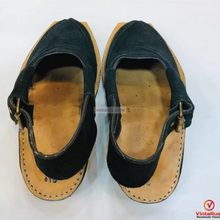 Load image into Gallery viewer, Black Suede Handmade Peshawari Chappal for Men