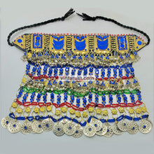 Load image into Gallery viewer, Blue Handmade Multilayered Silver Bib Necklace