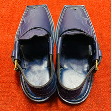 Load image into Gallery viewer, Blue Handmade Traditional Peshawar Chappal