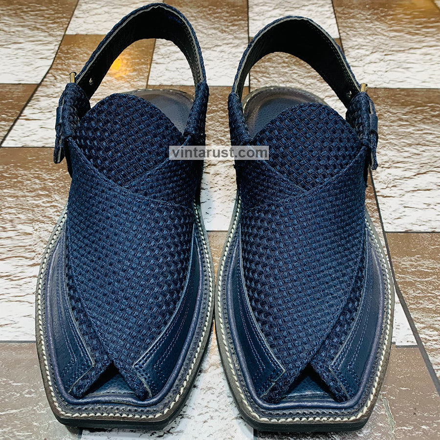 Blue hot sale peshawari chappal