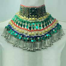 Load image into Gallery viewer, Bohemian Green Crystal Stone Choker Necklace