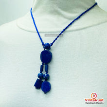 Load image into Gallery viewer, Bohemian Lapis Lazuli Beaded Pendant Necklace