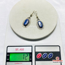 Load image into Gallery viewer, Bohemian Lapis Lazuli Silver Dangle Earrings