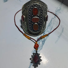 Load image into Gallery viewer, Bohemian Stone Jewelry Cuff Bracelet with Necklace