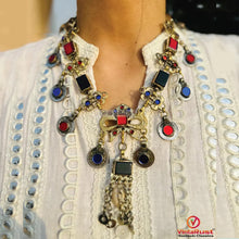 Load image into Gallery viewer, Bohemian Tribal Necklace with Colorful Stones