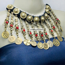 Load image into Gallery viewer, Boho Choker Necklace With Dangling Tassels