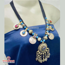 Load image into Gallery viewer, Boho Kuchi Coin Statement Pendant Necklace