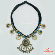 Load image into Gallery viewer, Boho Kuchi Coin Statement Pendant Necklace