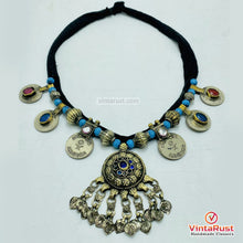 Load image into Gallery viewer, Boho Kuchi Coin Statement Pendant Necklace