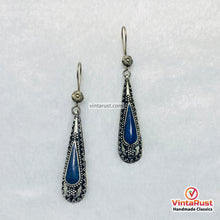 Load image into Gallery viewer, Boho Lapis Lazuli Minimalist Drop Earrings