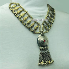 Load image into Gallery viewer, Boho Tribal Metal Beaded Chain Necklace