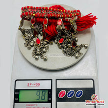 Load image into Gallery viewer, Boho Tribal Red Glass Stones Choker Necklace