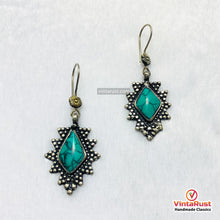 Load image into Gallery viewer, Boho Turquoise Sterling Silver Dangle Earrings