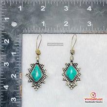 Load image into Gallery viewer, Boho Turquoise Sterling Silver Dangle Earrings