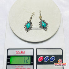 Load image into Gallery viewer, Boho Turquoise Sterling Silver Dangle Earrings