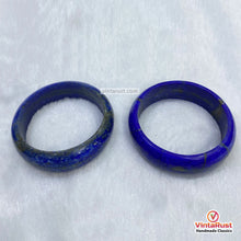Load image into Gallery viewer, Bold Blue Lapis Lazuli Bangle Bracelet Set