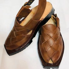 Load image into Gallery viewer, Brown Unique Style Handmade Peshawari Chappal