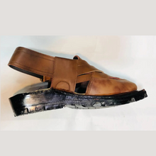 Load image into Gallery viewer, Brown Unique Style Handmade Peshawari Chappal