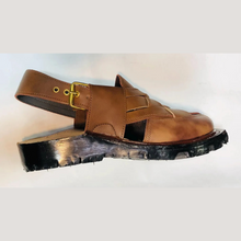Load image into Gallery viewer, Brown Unique Style Handmade Peshawari Chappal