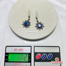 Load image into Gallery viewer, Celestial Lapis Lazuli Starburst Boho Earrings