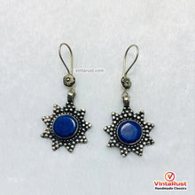 Load image into Gallery viewer, Celestial Lapis Lazuli Starburst Boho Earrings