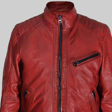 Load image into Gallery viewer, Classic Red Sheep Olpay Men's Leather Jacket