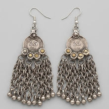 Load image into Gallery viewer, Handmade Tribal Coins Dangling Earrings