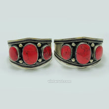 Load image into Gallery viewer, Coral Stones Handmade Adjustable Cuff Bracelet